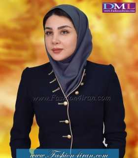 مقنعه طوسی نقاب طوسی کد 47