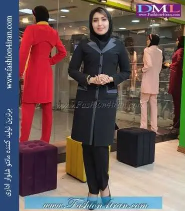 مانتو شلوار فیونا مشکی کد 85