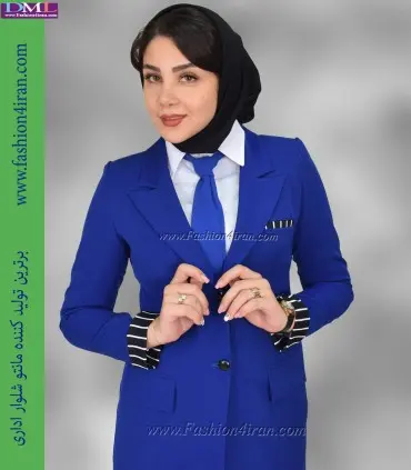کت شلوار کرپ مازراتی آبی کد 110