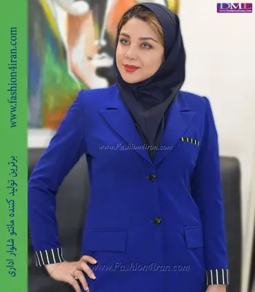 کت شلوار کرپ مازراتی آبی کد 110