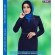 مانتو شلوار اداری کرپ سرمه‌ای کد 74