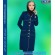 مانتو شلوار کرپ آبی طلایی کد 74