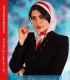 مقنعه کراواتی کد 41 سفید حریر قرمز