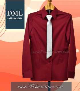 کراوات زنانه ساتن نقره‌ای