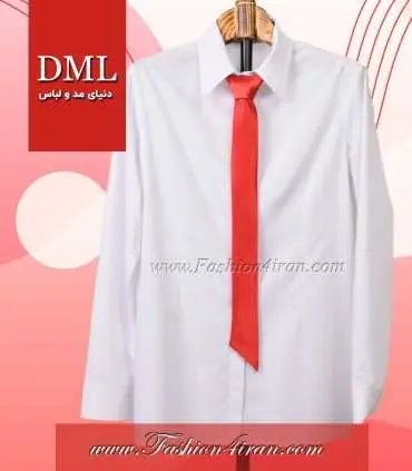 شومیز زنانه سفید یقه مردونه کد201