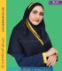 مقنعه حریر زرد کد 38
