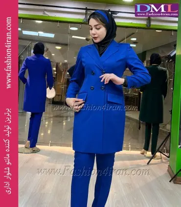 کت شلوار فاستونی ترک آبی کد 53