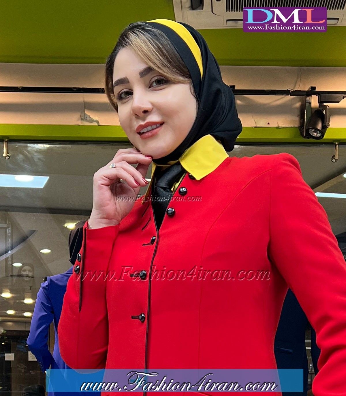 مانتو شلوار اداری کرپ قرمز کد 74