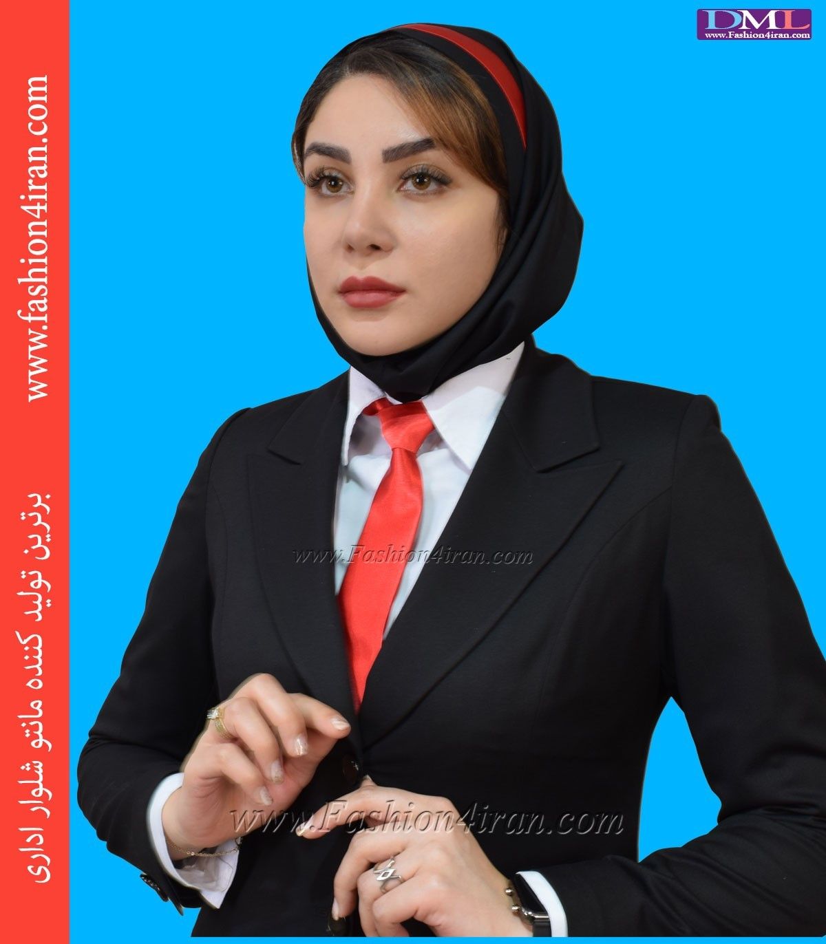 مانتو شلوار فاستونی ترک مشکی کد 112