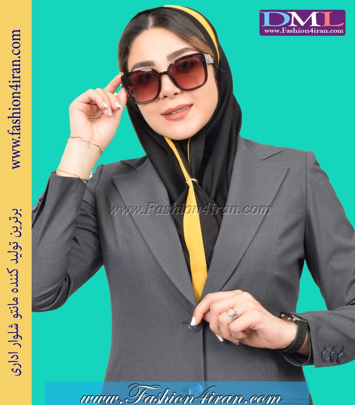 کت شلوار زنانه پیردوپل طوسی کد 104