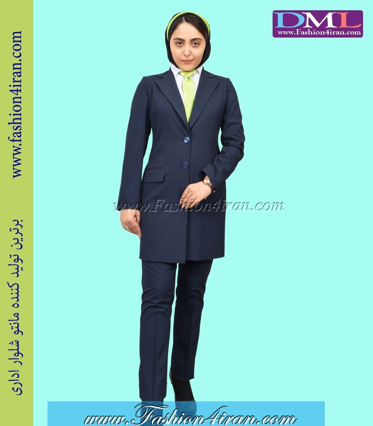 کت شلوار زنانه سرمه‌ای