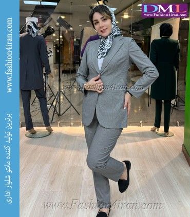 کت شلوار پیردوپل طوسی روشن کد 105