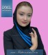 copy of مقنعه فرم نیم دراپه کد 50 با حریر آبی