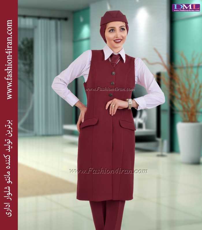 سارافون شلوار کرپ زرشکی کد 81