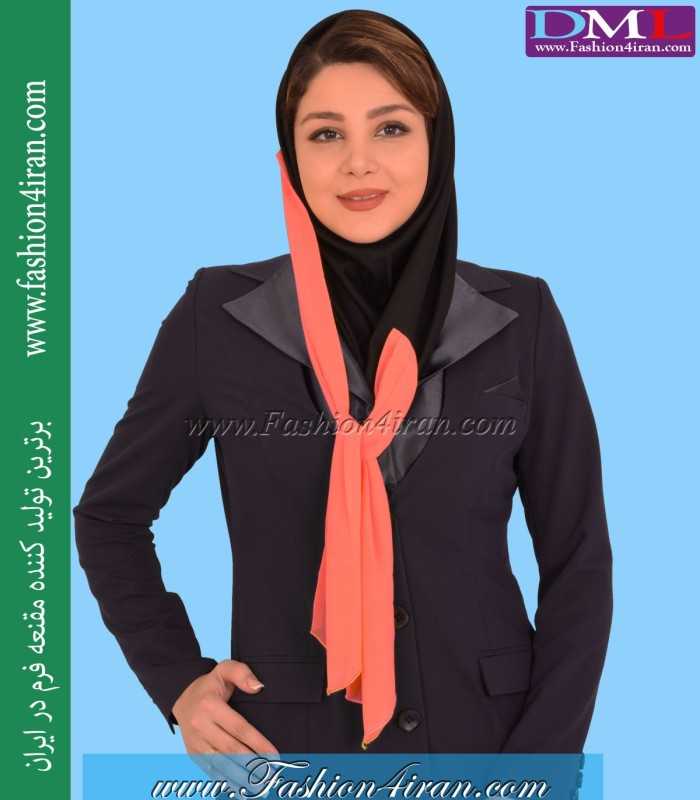 مقنعه دو شال گلبهی کد 18