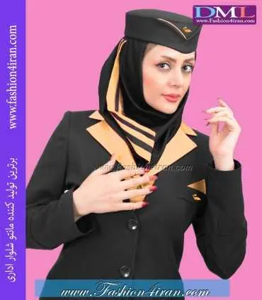 مانتو شلوار فرم فیونا مشکی یقه طلایی کد 66