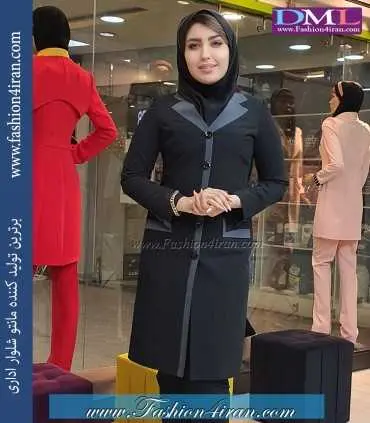 مانتو شلوار فیونا مشکی کد 85