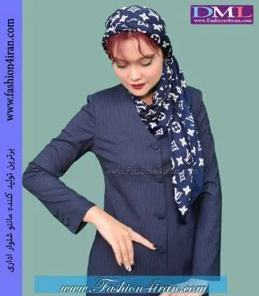 مانتو شلوار سرمه‌ای دیپلمات