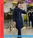 معطف بنطال كريب كحلي ذهبي كود 119