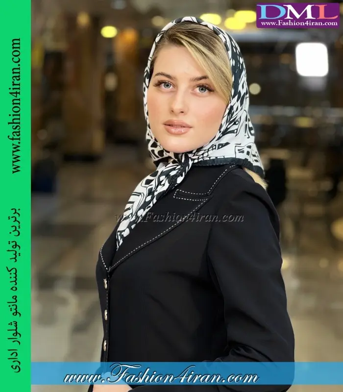 مانتو شلوار کرپ مازراتی مشکی طلایی کد 119