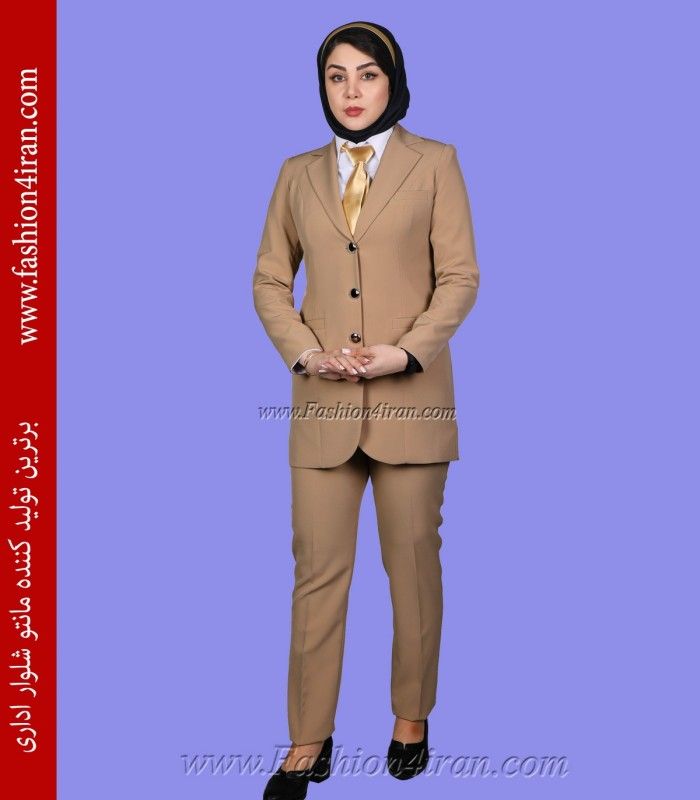 کت شلوار نسکافه‌ای کد 105