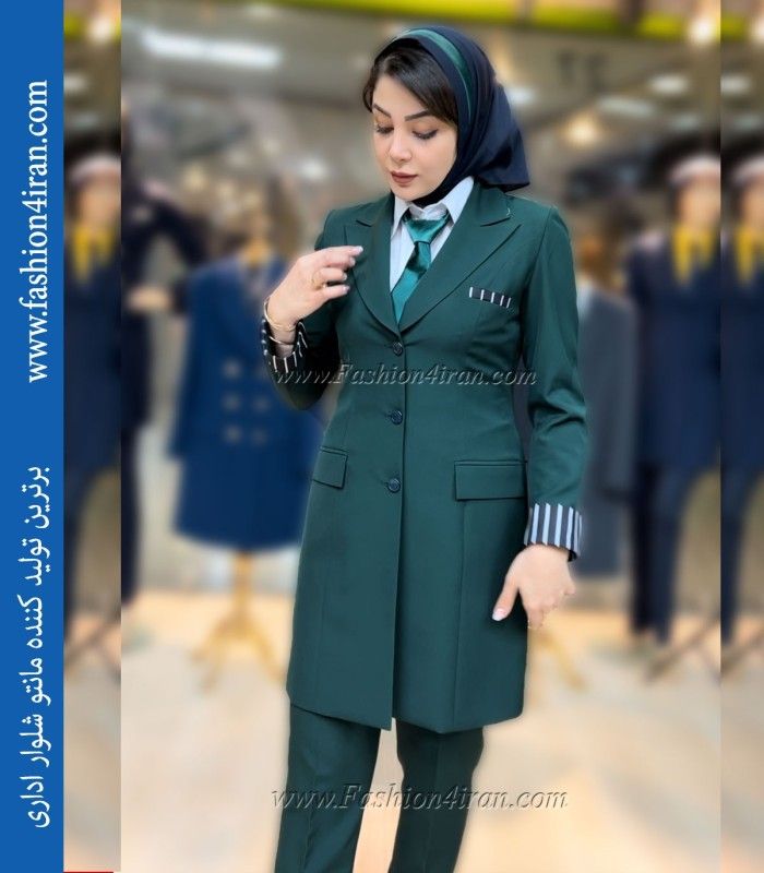 کت شلوار زنانه سبز فاستونی ترک کد 110