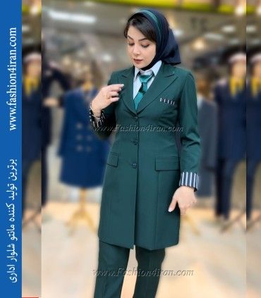 کت شلوار زنانه سبز فاستونی ترک کد 110