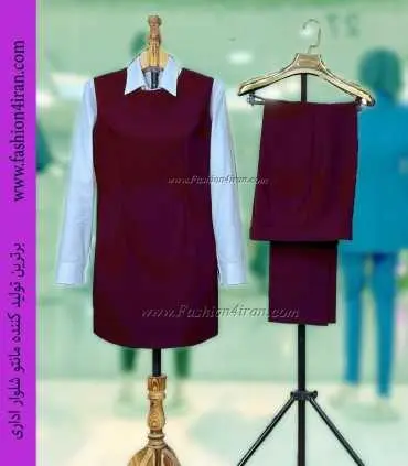 سارافون شلوار کرپ زرشکی کد 80