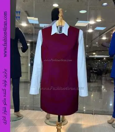 سارافون شلوار کرپ زرشکی کد 80