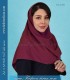 مقنعه کرپ زرشکی