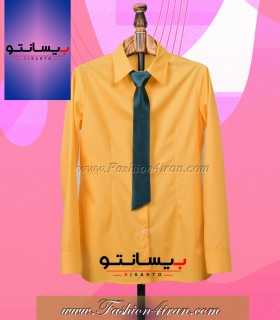 کراوات زنانه ساتن رنگ کله غازی کد 1