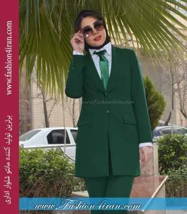 کت شلوار کرپ مازراتی سبز