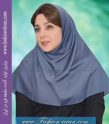 مقنعه طوسی آبی کد 10