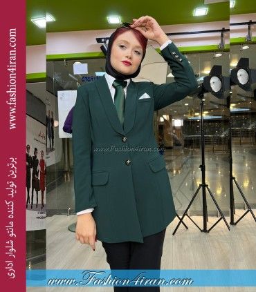 کت شلوار کرپ سبز لجنی کد 116