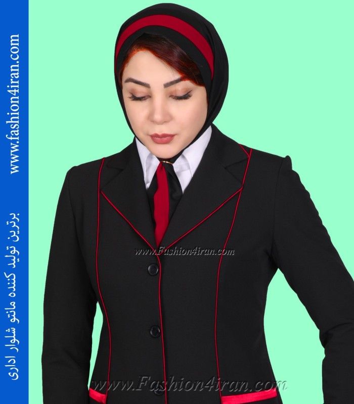 کت شلوار زنانه پارچه فیونا با مغزی‌دوزی قرمز
