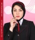 مقنعه کراواتی حریر زرشکی