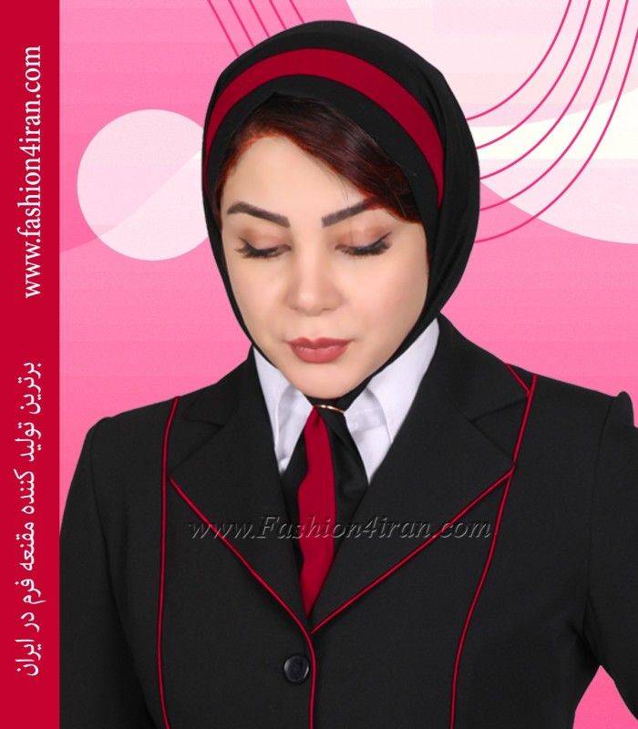 مقنعه کراواتی حریر قرمز کد 41
