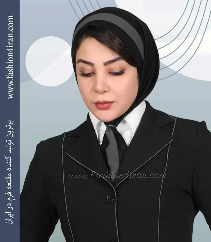 مقنعه کراواتی حریر طوسی کد 41