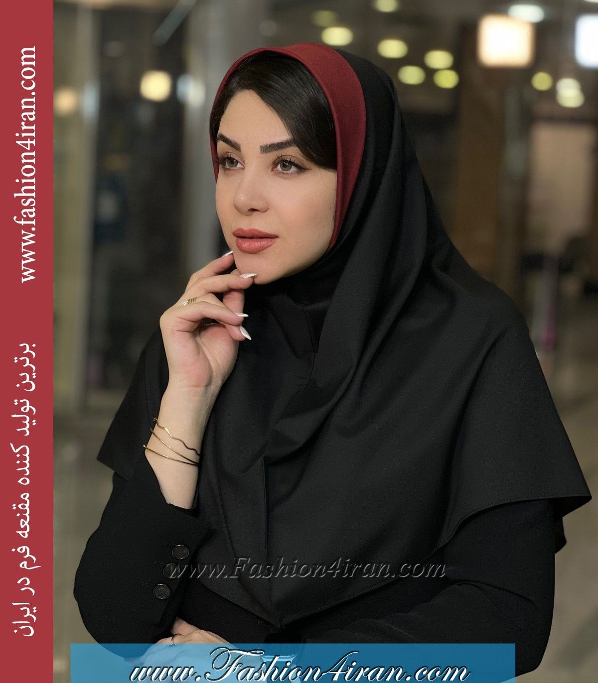 مقنعه اداری تل زرشکی