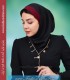 مقنعه با نقاب زرشکی کد 47