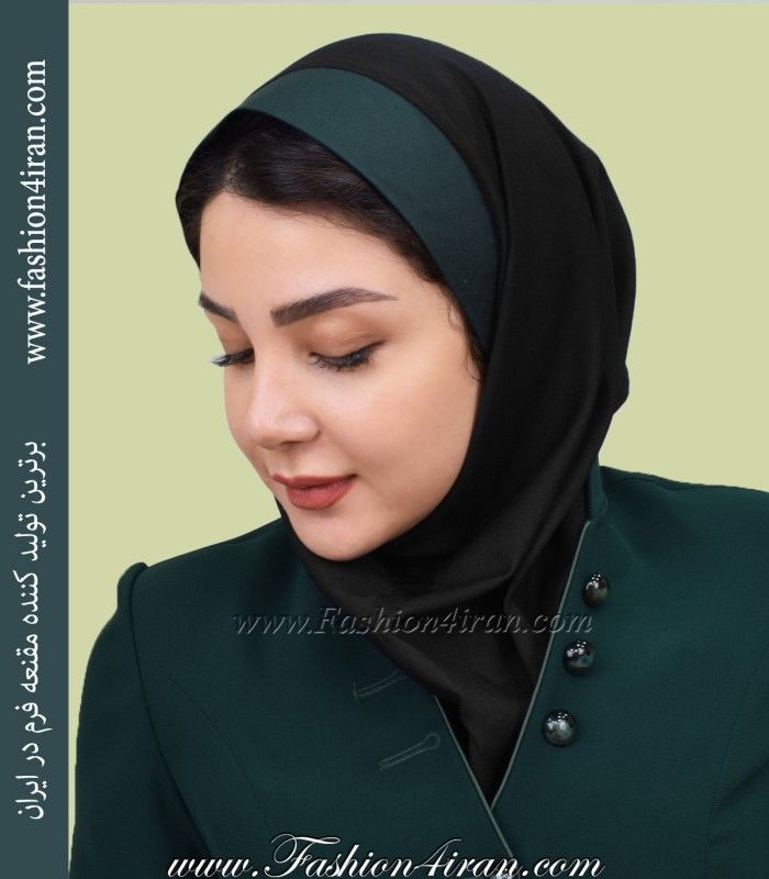 مقنعه اداری نقاب سبز