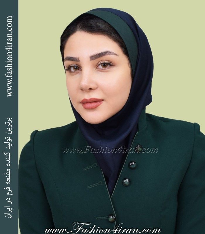 مقنعه فرم نقاب سبز
