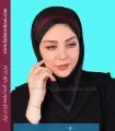 مقنعه فرم تل‌دار زرشکی کد 46