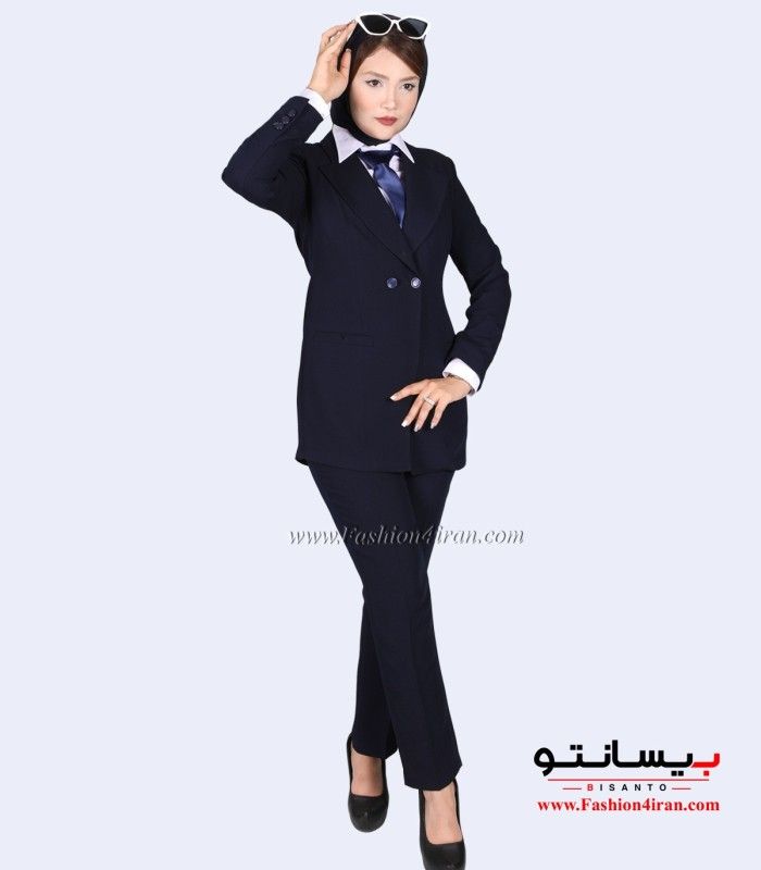کت شلوار سرمه‌ای کد 107