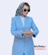 کت شلوار زنانه کرپ مازراتی آبی روشن کد 105