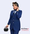 کت شلوار کرپ مازراتی سرمه‌ای کد 105