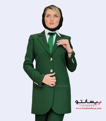 کت شلوار زنانه کرپ مازراتی