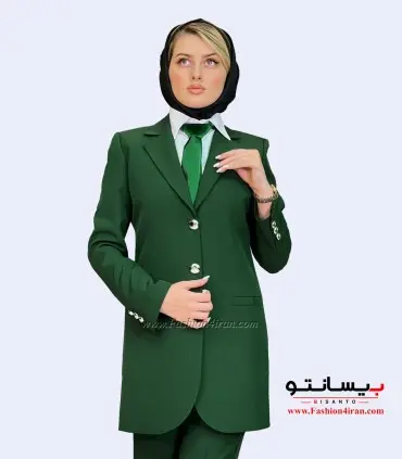 کت شلوار زنانه کرپ مازراتی
