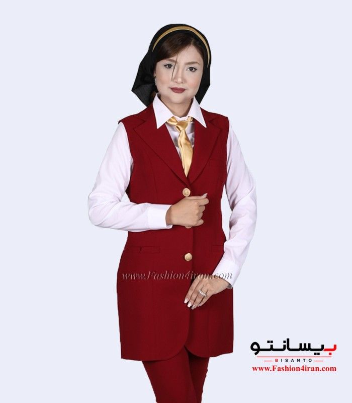 سارافون زنانه یقه انگلیسی کرپ زرشکی