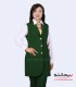 سارافون یقه انگلیسی کرپ سبز لجنی کد 79